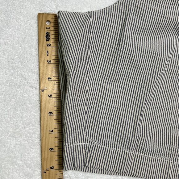 VINTAGE J. Crew Seersucker Shorts Mens 41 TAG 40 Chino Multi Flat Front Preppy - Picture 8 of 13